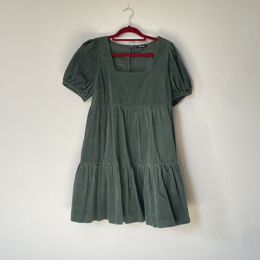 Madewell Green Corduroy Mini Dress - Picture 2 of 3
